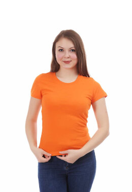 Оранжевая женская футболка Оранжевая женская футболка